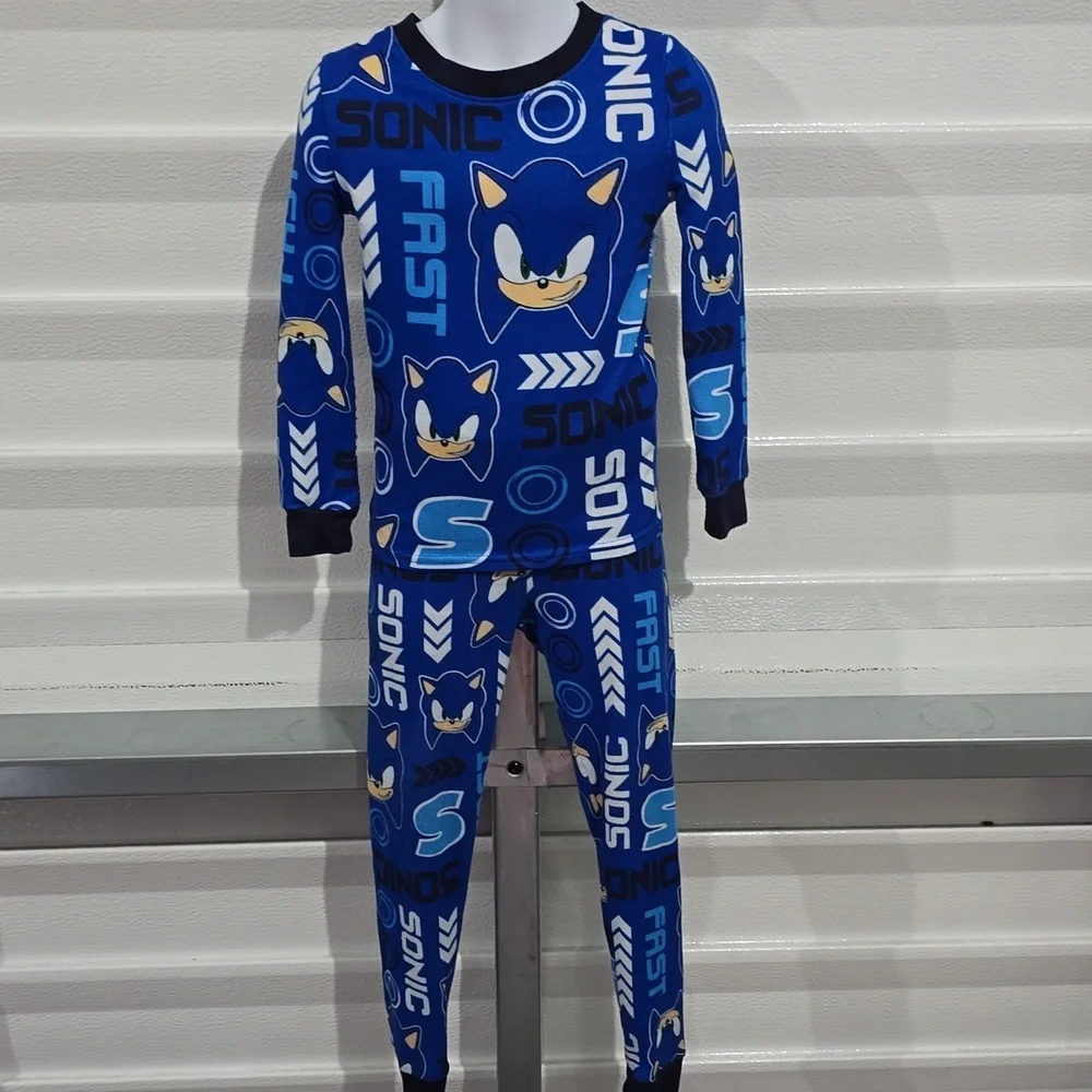Sonic the Hedgehog Blue Pajama Set‎ Size 6